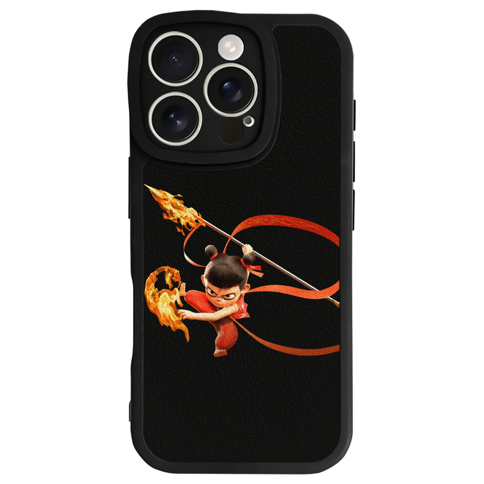 （画像用） Ne Zha 2 ナタ 魔童の大暴れ 【iPhone 16シリーズ対応】シリコンスマホケース（レザー調） 材質：シリコン
